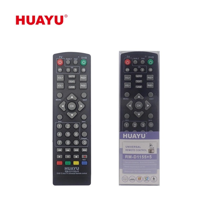 Remote điều khiển đầu thu kỹ thuật số mặt DVB-T2 đa năng RM-D1155+6