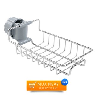 Giá Treo Vòi Đựng Đồ, Giẻ Rửa Chén Bát - Kệ Gắn Vòi INOX Để Đồ Giẻ Rửa Chén Bát