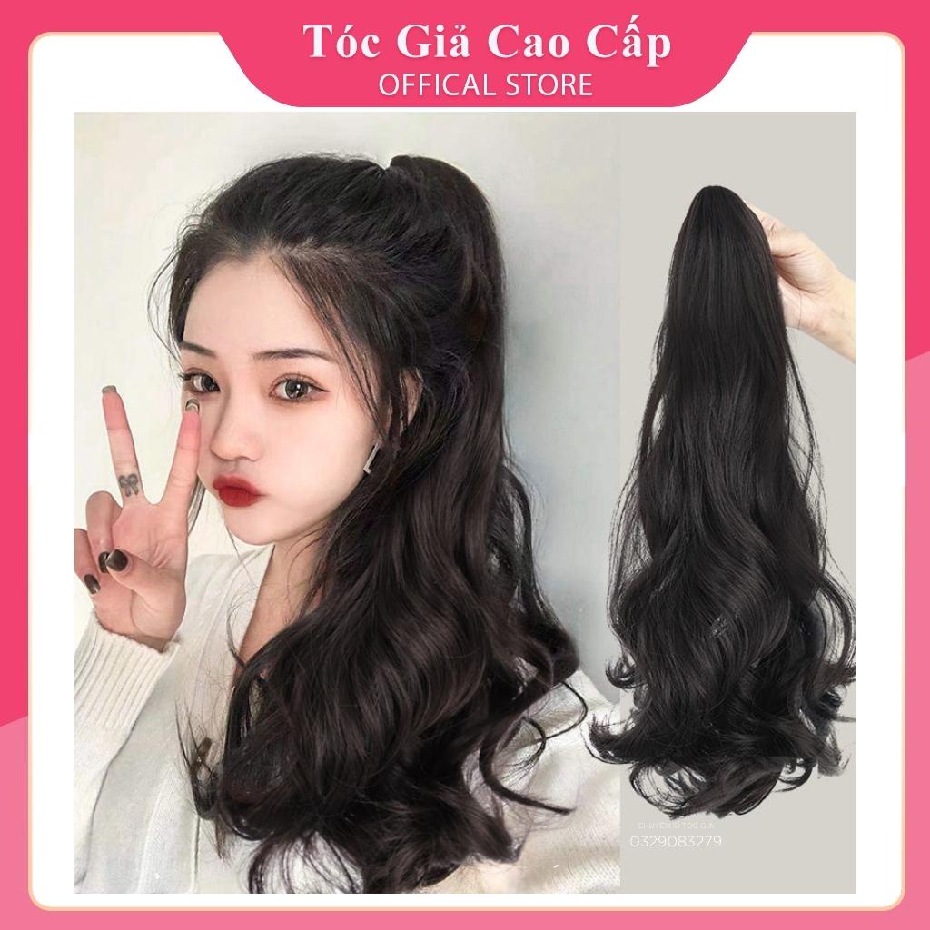 Tóc giả nữ đẹp ngoặm lửng ❤️FREESHIP❤️ ngoặm xoăn phồng lửng , mã p103