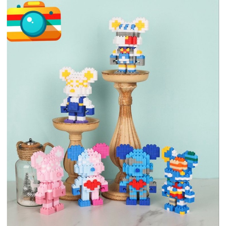 {Bearbricks 5*9*13cm} GIÁ 1 HỘP NHÍ -  LẮP RÁP XẾP HÌNH NANOBLOCKS KHỐI NHỎ - NHÂN VẬT HOẠT HÌNH