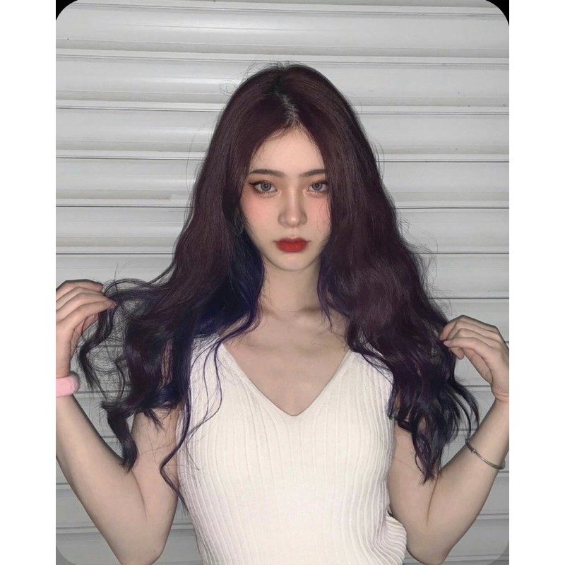 Thuốc nhuộm tóc Hàn Quốc màu Tím Đen [KHÔNG TẨY] | FB Thuốc Nhuộm Tóc