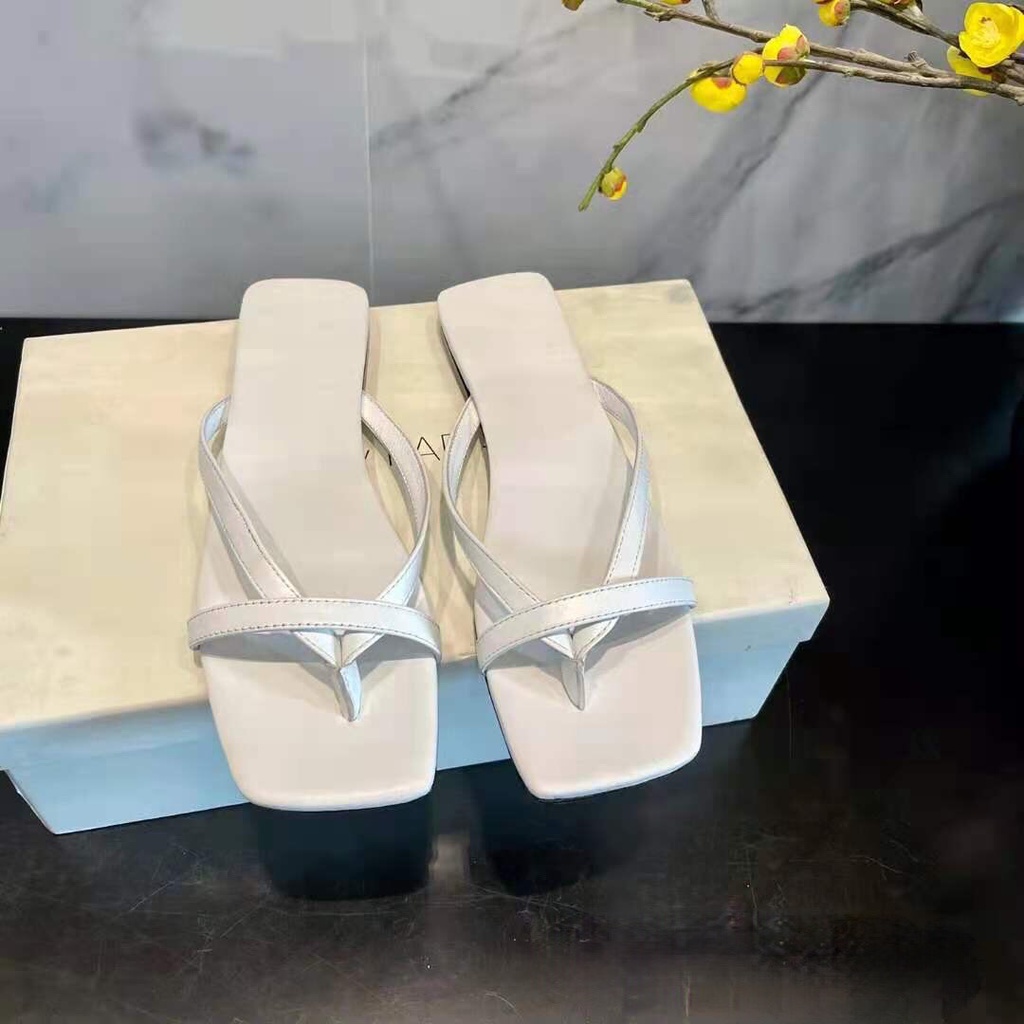 dép nữ xỏ ngón chữ V 2 màu đen và trắng, dép xỏ ngón quai mảnh cực hot