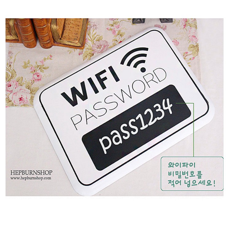 Bảng treo password wifi tiện lợi