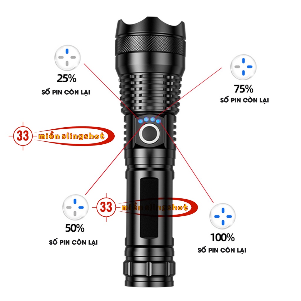 [ SIÊU SÁNG ] Đèn pin siêu sáng XHP50-Sản phẩm chính hãng - Đèn pin cầm tay siêu tiện lợi[XHP50]