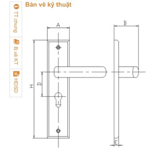 Khóa Tay gạt Việt Tiệp 04912