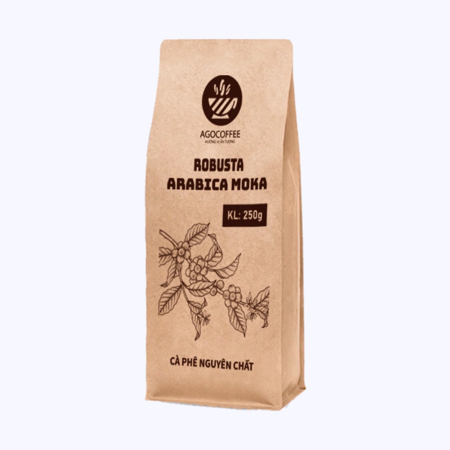 Cà Phê Nguyên Chất Mix 3 Loại Robusta Arabica Moka AGOCOFFEE Hương Vị Ấn Tượng Lôi Cuốn Khối Lượng 250 Gram Và 500 Gram | BigBuy360 - bigbuy360.vn