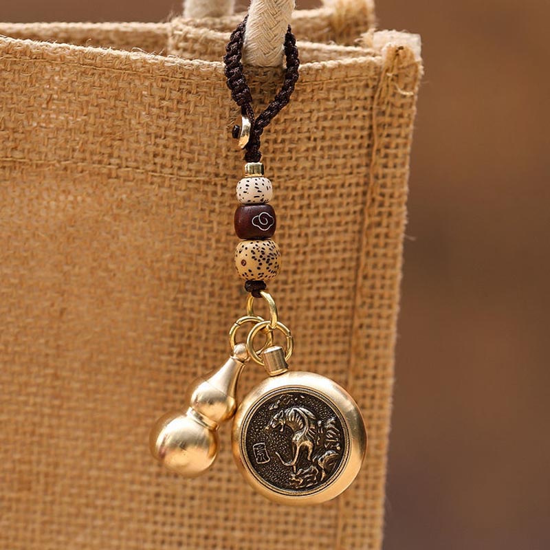 Móc Chìa Khóa Ô Tô Xe Máy 12 Con Giáp Phong Thủy Tài Lộc Phú Quý – Dây Dù VERSION 1 CarZone