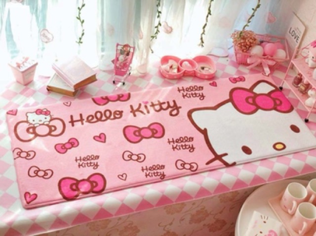 Thảm bông size 45*120cm Hello Kitty