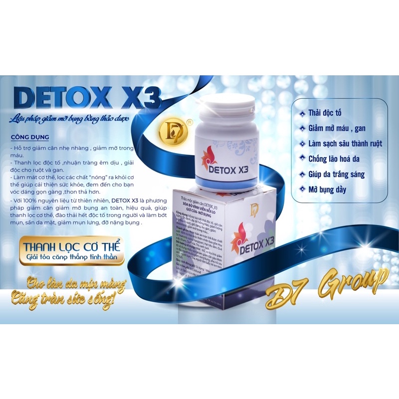 Detox X3 Chuyên giảm mỡ bụng hiệu quả