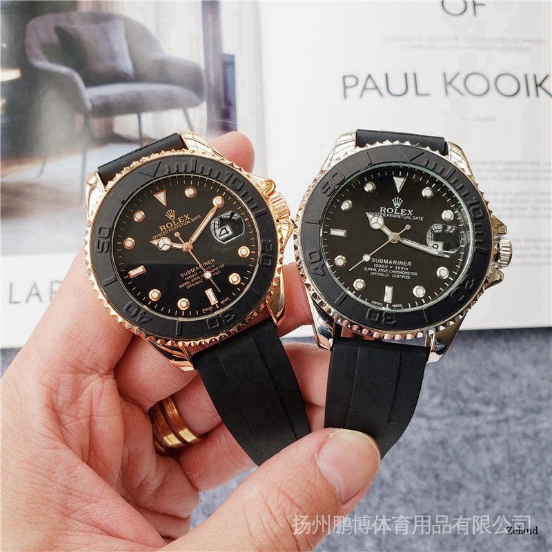Rolex-luxury brand quartz women watches quartz watch stainless steel strap wristwatch classic business dress men watch