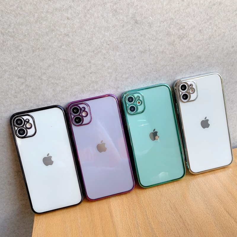 Mới về ốp lưng 2020 ốp lưng vuông góc cạnh màu sáng bóng đặt giống kiểu iphone12 iphone 6 6s iphone 7 8 se2020 iphone 6plus 6splus iphone 7plus 8plus iphone XR iphone X XS iphone XSMax iphone 11 iphone 11pro iphone 11proMax