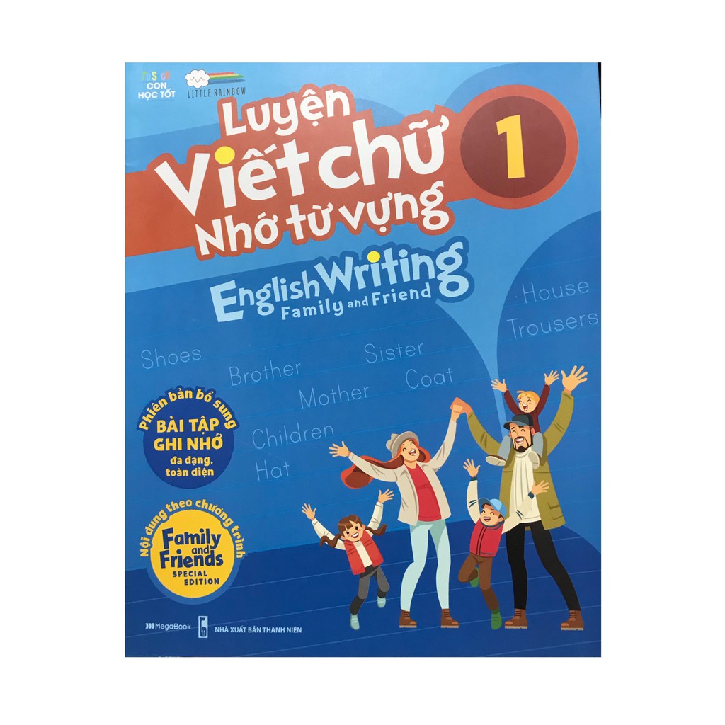 Sách Luyện viết chữ nhớ từ vựng English Writing family and friend 1