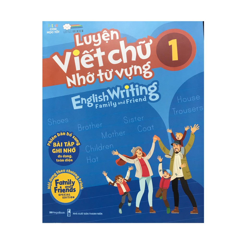 Sách Luyện viết chữ nhớ từ vựng English Writing family and friend 1