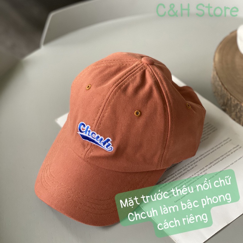 Mũ lưỡi trai nam nữ, nón kết lưỡi trai thêu chữ Chcuh form unisex phong cách Ulzzang Hàn Quốc cá tính năng động NCHCUH