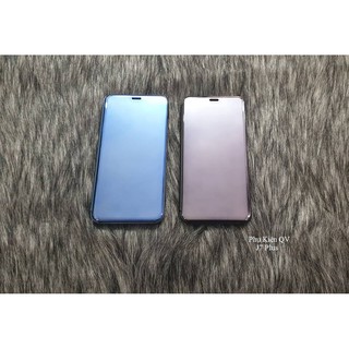 Bao Da Clear View Cover Standing Samsung J7 Plus