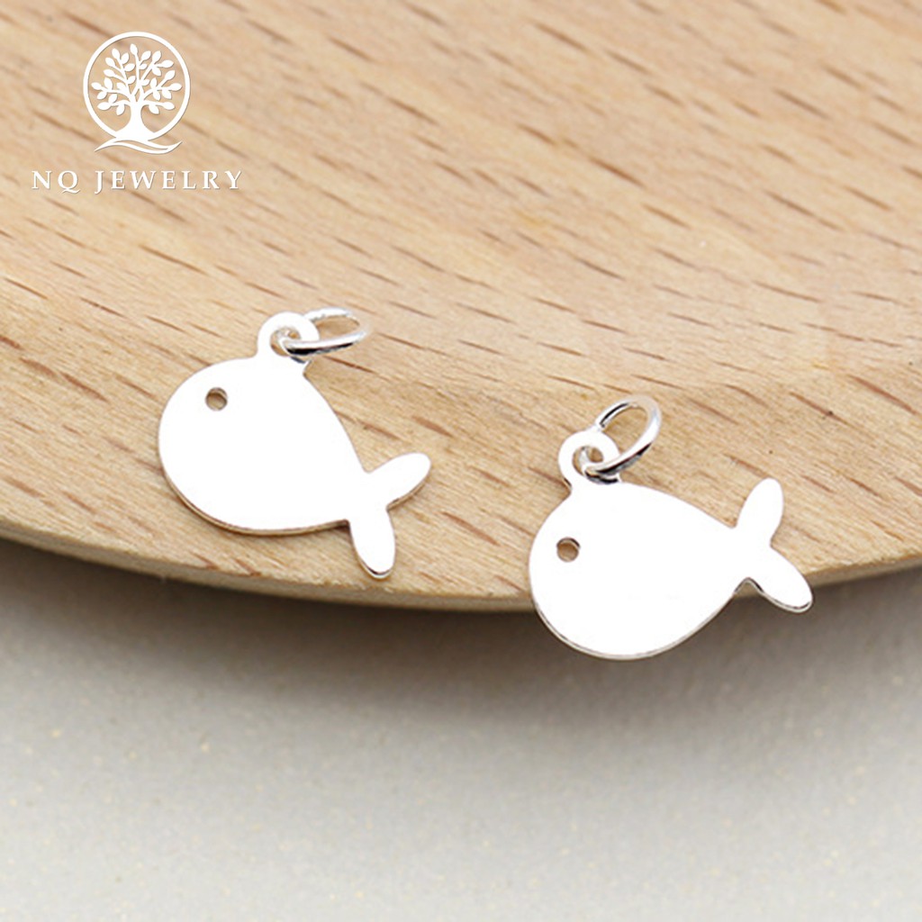 Charm bạc hình cá voi treo - NQ Jewelry