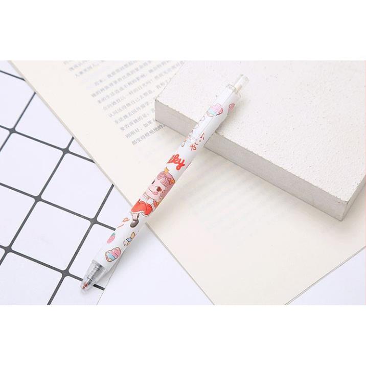 Bút Gel Bấm Mực Đen Fujiya ngòi 0.5mm hình Kute ngộ nghĩnh H114