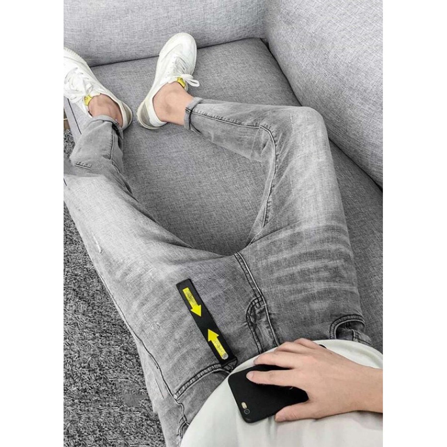 Quần Jean Nam Wash Bạc Thời Trang Hàn Quốc Quần Bò Nam Bạc Quần Jeans Bó Nam