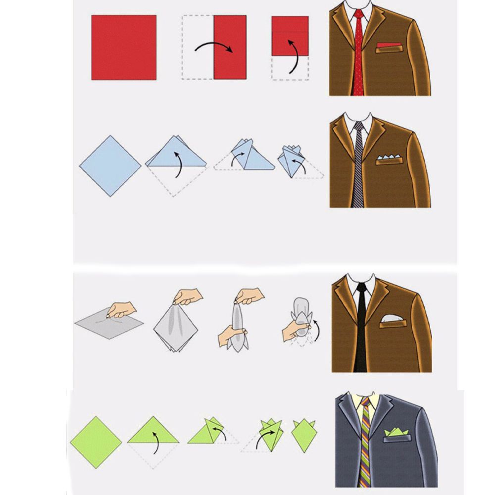 Khăn tay bỏ túi hình vuông bằng cotton nhiều họa tiết tự chọn phong cách Hàn Quốc thời trang cho nam