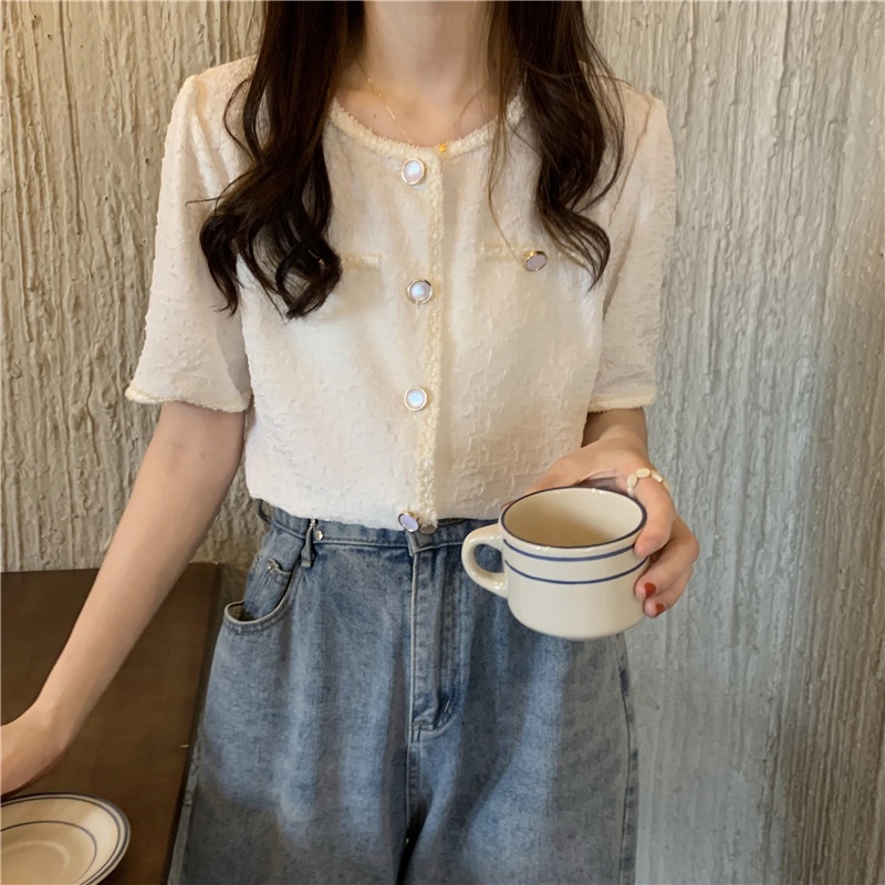 Áo Sơ Mi Tay Ngắn Cổ Chữ V Dáng Rộng Thiết Kế Độc Đáo Cho Nữ | BigBuy360 - bigbuy360.vn