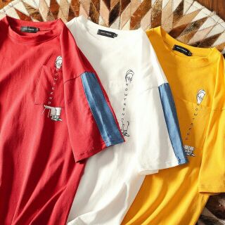 Áo thun cotton tay lỡ format rộng