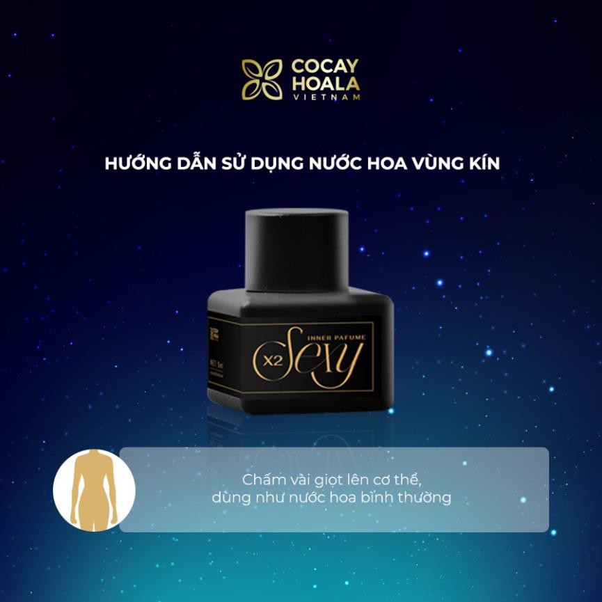Nước hoa vùng kín X2 Sexy Cocayhoala 5ml khử mùi hôi, làm thơm ,hồng và se khít vùng kín- hương hổ phách, xạ hương | BigBuy360 - bigbuy360.vn