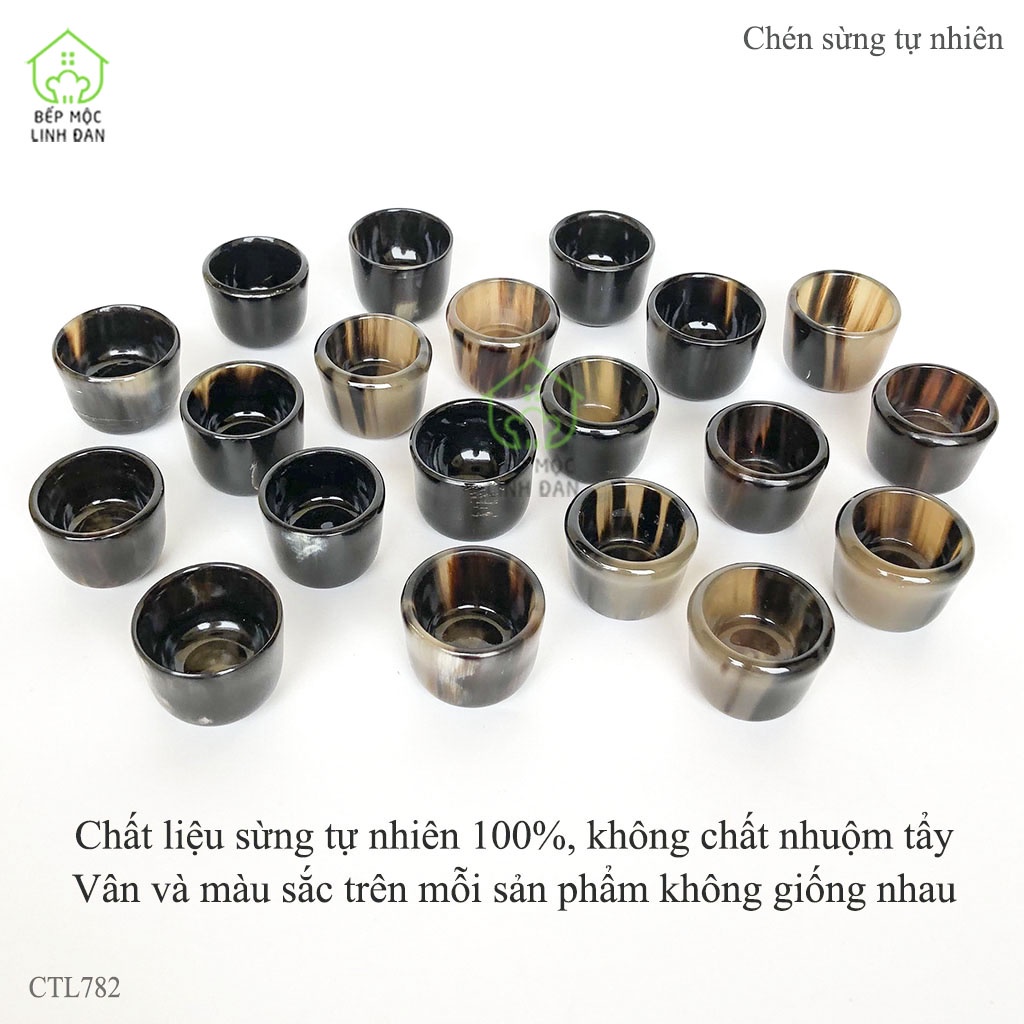 [Mã BMBAU50 giảm 10% đơn 99k] Chén Sừng Tự Nhiên HAHANCO CTL782 uống R.ư.ơ.u/Trà/Nước - Tốt cho sức khoẻ