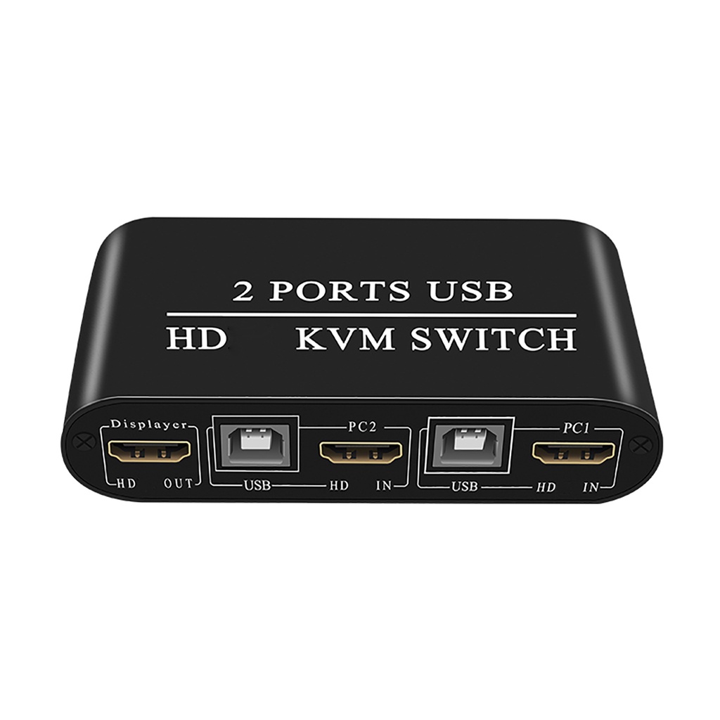 Bộ Chia 2 Cổng Usb Kvm Kh21 4k30hz Cho Máy In Bàn Phím Chuột Và Máy Tính