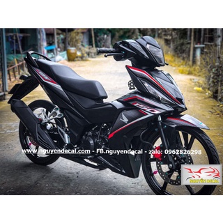 Tem xe winner đen xám tổ ong phiên bản gtr