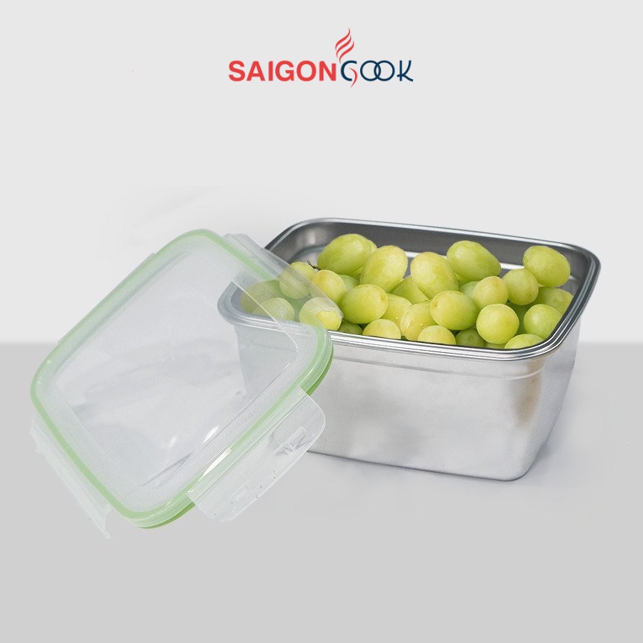 Combo 4 Hộp inox 304 bảo quản thực phẩm Saigoncook