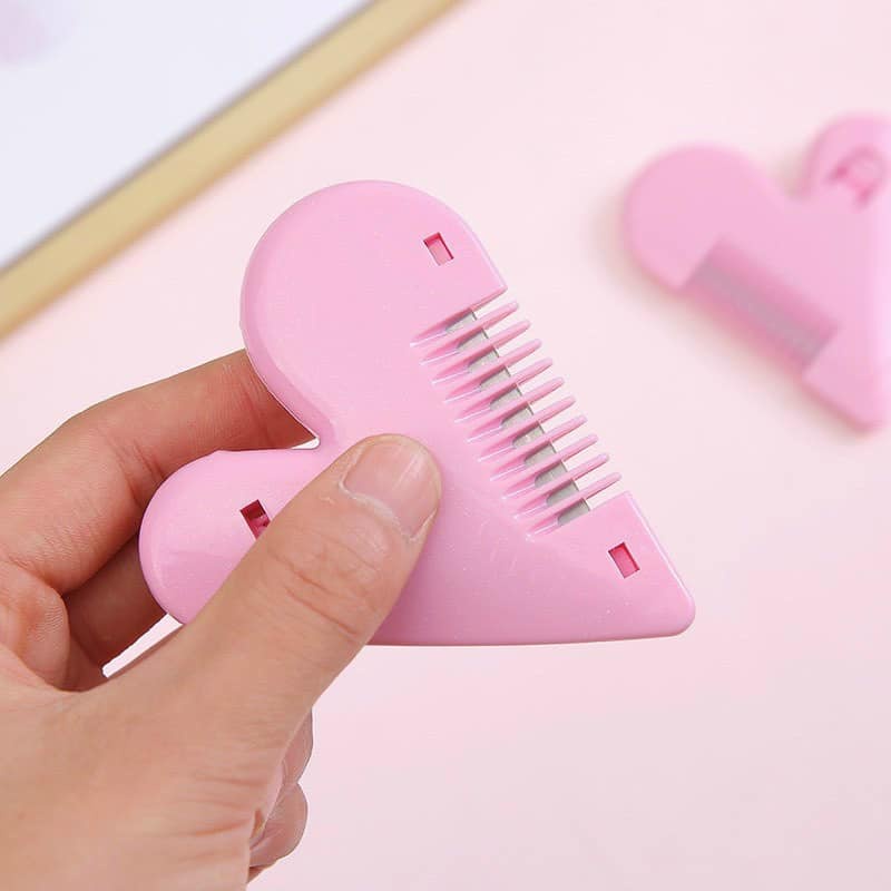 Lược Tỉa Tóc💚CAM KẾT CHUẨN💚Lược Cắt Tóc An Toàn Cho Bé Hình Trái Tim