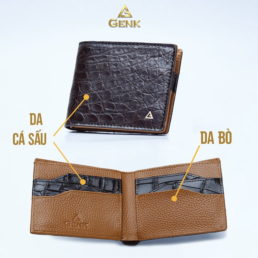 Ví Da Nam Cá Sấu Cao Cấp Thương Hiệu Genk - GBCS02