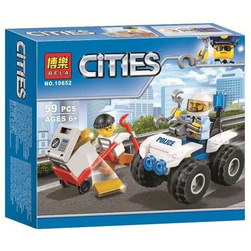 BELA 10652 City Police Series Trên đường đi bắt kẻ xấu Xe cảnh sát SUV Đồ chơi giáo dục xây dựngtươngtương thích LEGO60135  thích LEGOĐồ chơi cho trẻ em