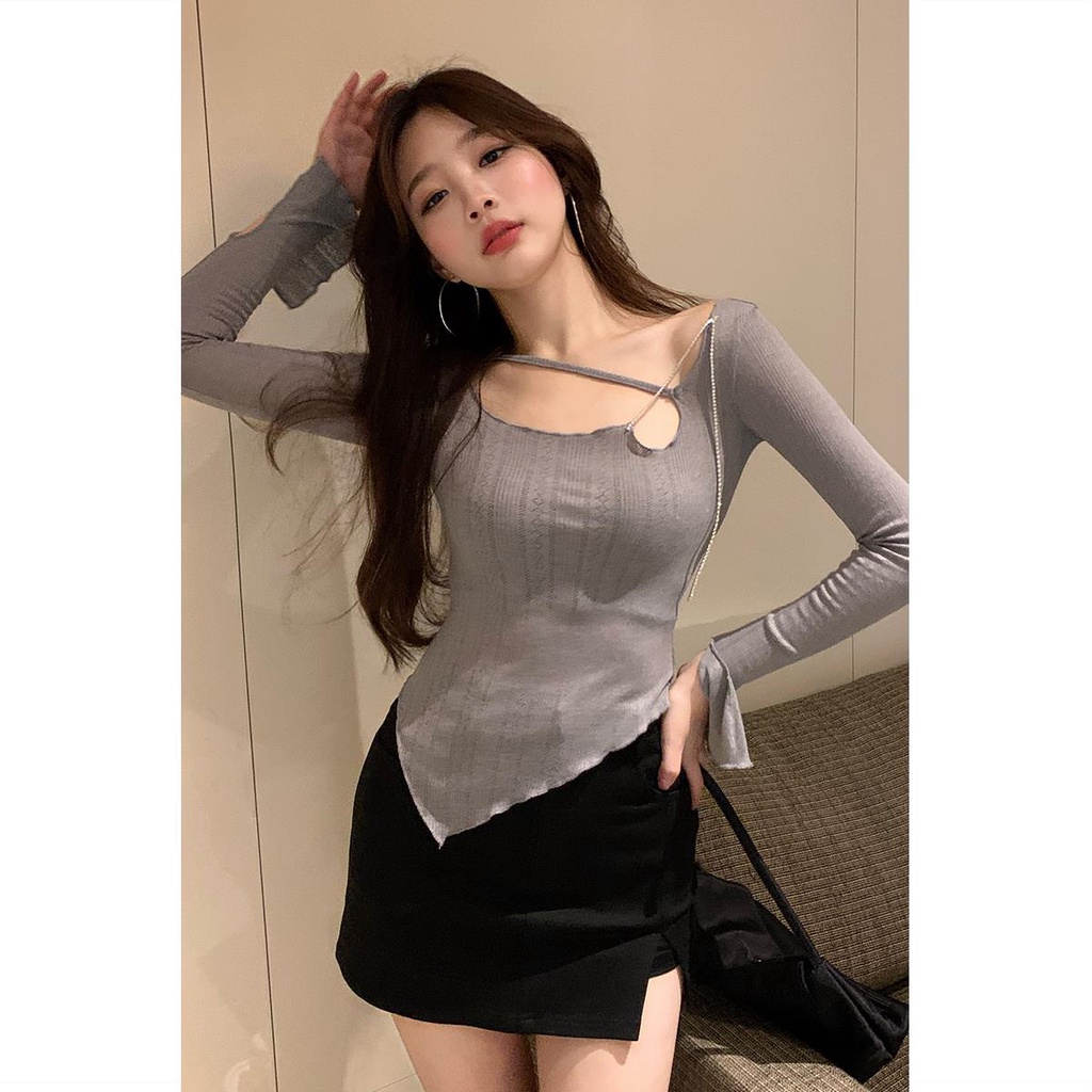 Áo thun COZOK tay dài form ôm kiểu dáng hợp thời trang