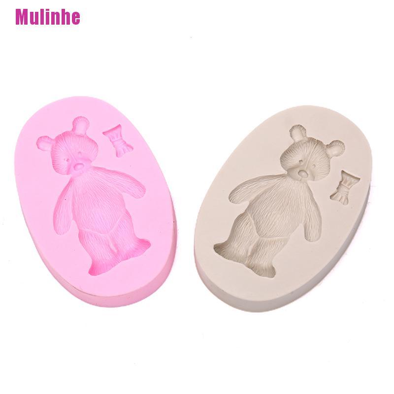 Khuôn silicone tạo hình gấu làm xà phòng/ chocolate