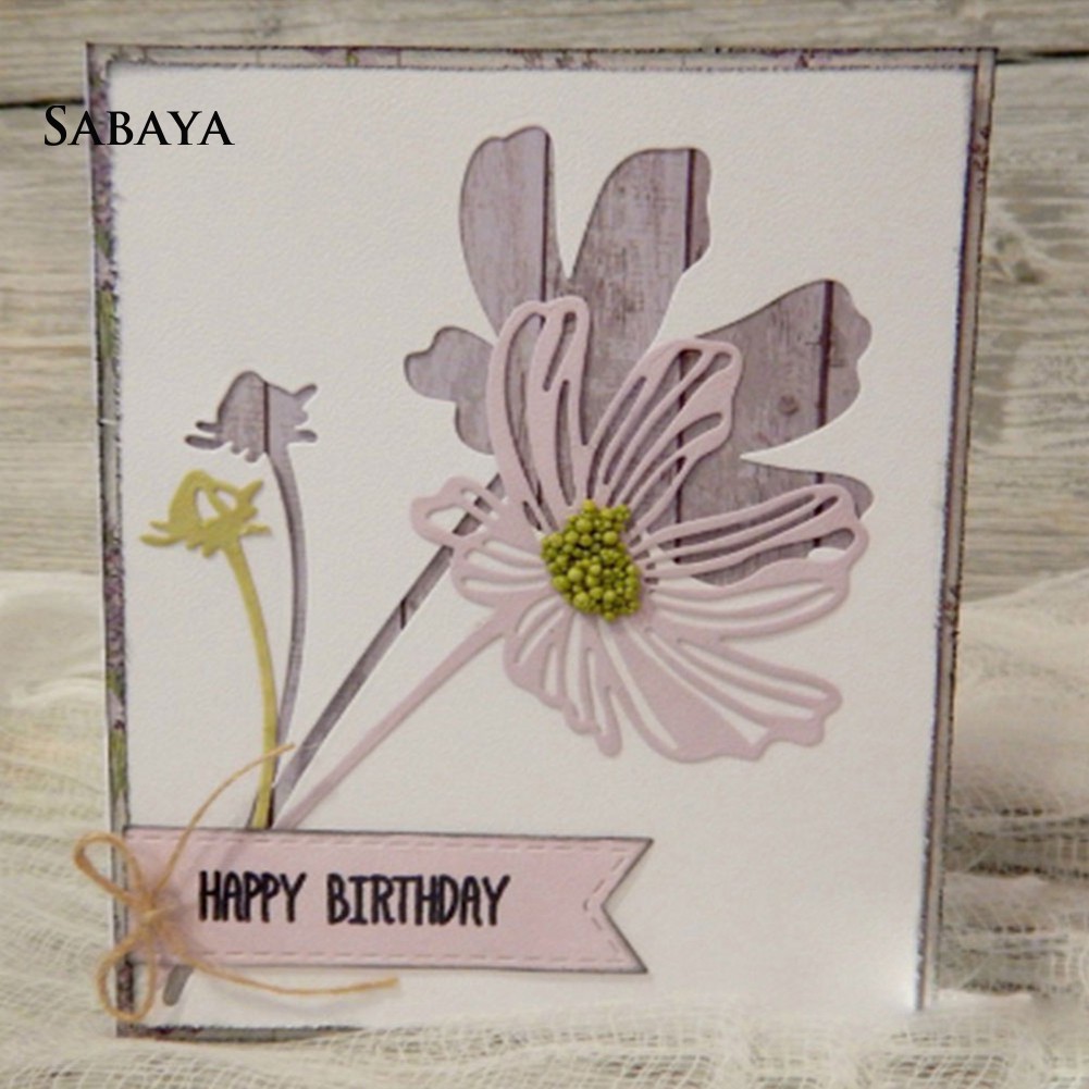 Khuôn Cắt Giấy Kim Loại Hình Hoa Xinh Xắn Tiện Dụng