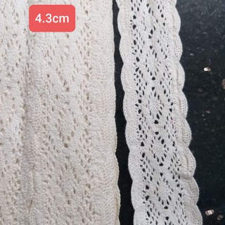 Ren chỉ cotton ,màu kem, size 4.3cm