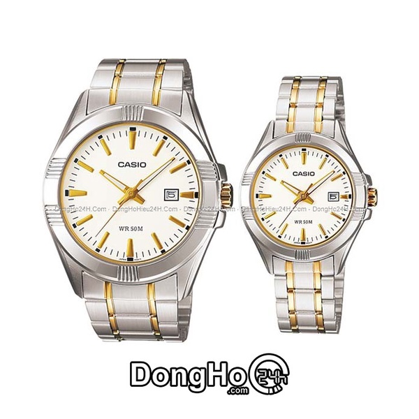 Đồng Hồ Cặp Đôi Casio MTP+LTP-1308SG-7AVDF Dây Kim Loại.