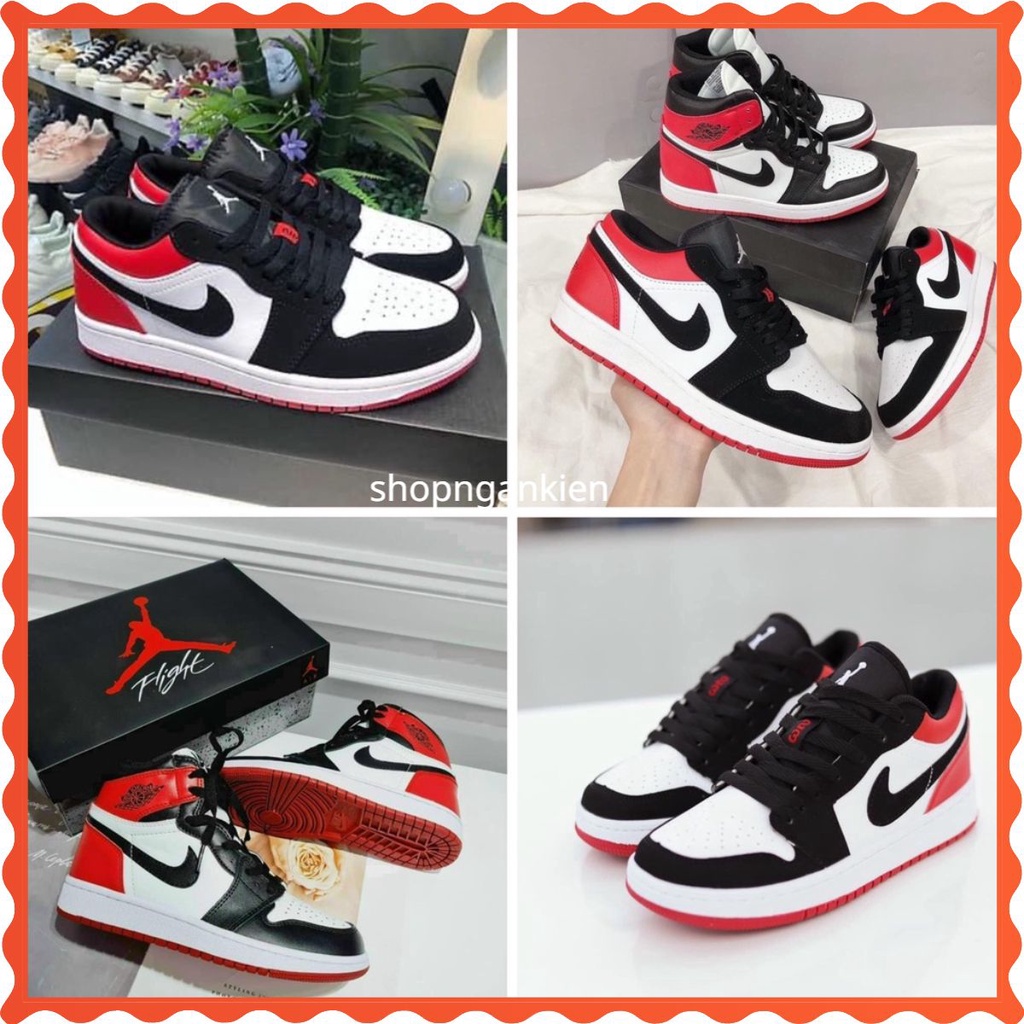 Giày Jdan1 Cao Cổ Màu Đỏ,ĐEN TRẮNG Giày Sneaker thấp cổ đen trắng Cho Nam Và Nữ Full Box Bill OreShoes GJD5