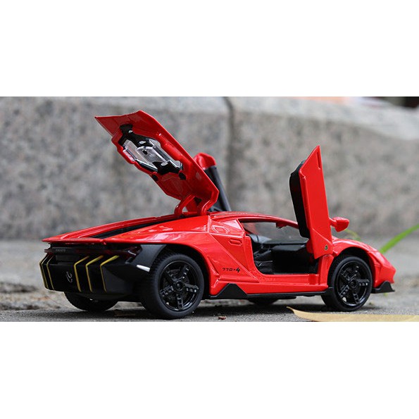 Xe mô hình giá rẻ Lamborghini-Miniauto 770-4 tỉ lệ 1:32 màu đỏ