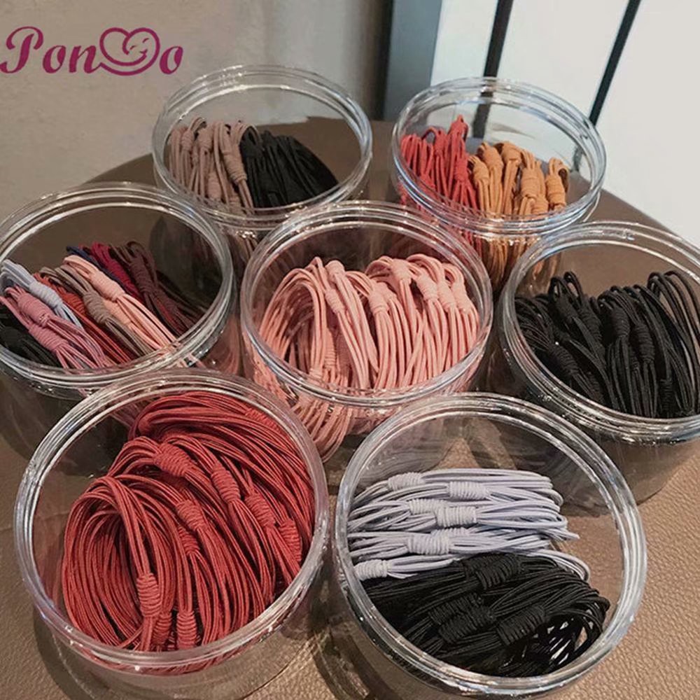 20pcs Mom's Hair Bands Kids Fashion Hair Accessories Women Ponytail Rubber Band Hairties