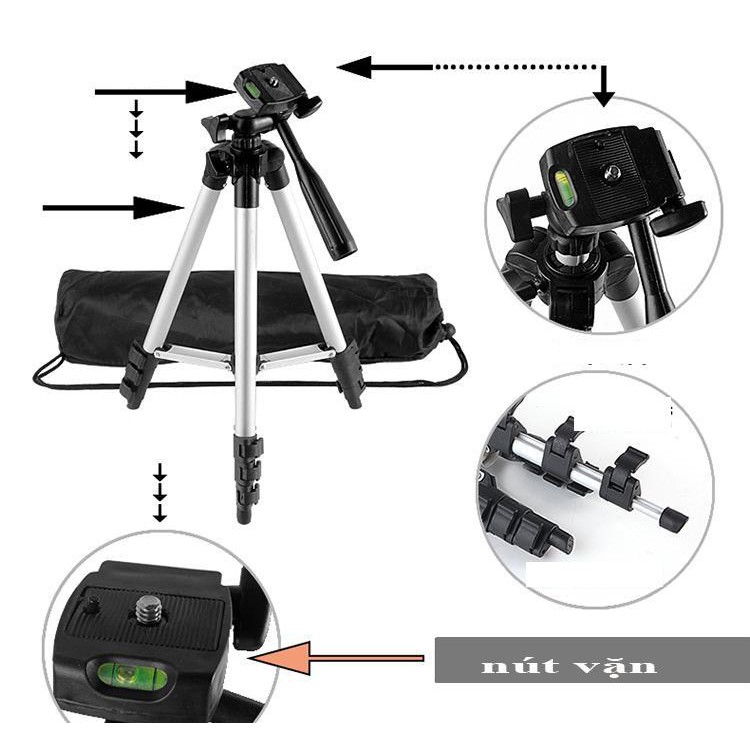 TRIPOD Giá Đỡ Điện Thoại Tripod 3 Chân Tương Thích Với Nhiều Dòng Máy