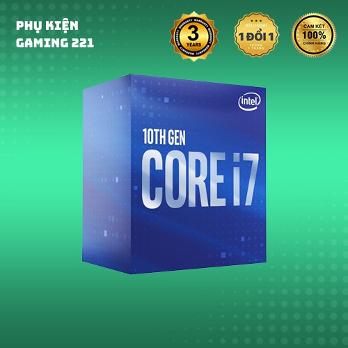 Vi Xử Lý - CPU Intel Core i7-10700K / 3.8GHz turbo up to 5.1GHz / 8 nhân 16 luồng / 16MB Cache / 125W - Hàng chính hãng