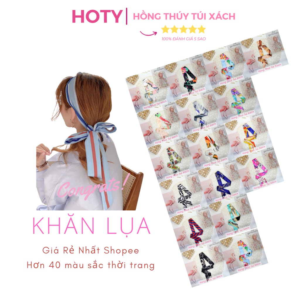 Khăn Lụa Quấn Túi, Phụ kiện Khăn Quai Túi, Khăn Buộc Quai Túi (Hàng có sẵn) [Mẫu khăn ngẫu nhiên không lựa mẫu]