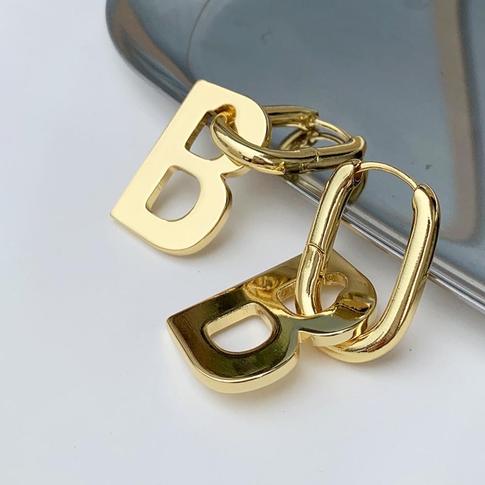 Bông Tai Dáng Dài Thời Trang Dự Tiệc Cho Nữ|Quà Tặng Thiết Kế Chữ B Thiết Kế Màu Sắc Độc Đáo