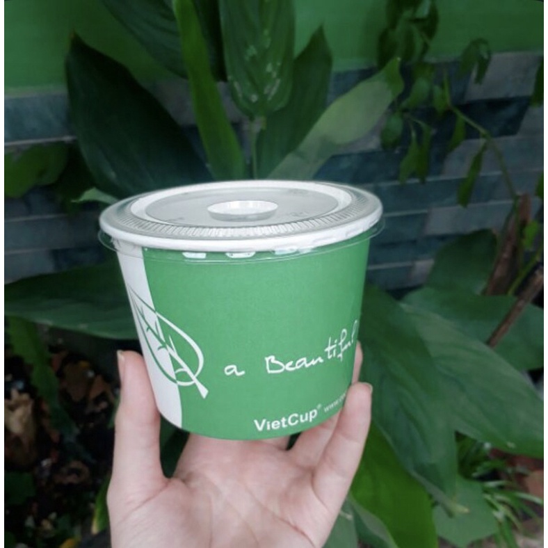 Set 100 cốc giấy/bát giấy/tô giấy đựng cháo, phở, bún… 12Oz~360ml Vietcup
