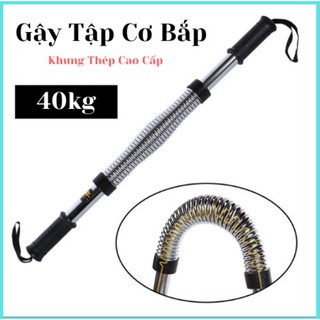 Gậy tập cơ bắp lò xo tập Gym 30kg-40kg cho Nam Nữ - Phù hợp cho người tập Gym tại nhà