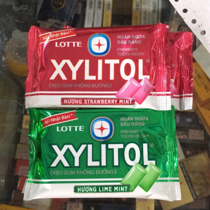 Kẹo gum không đường Lotte Xylitol Cool vỉ 11.6g