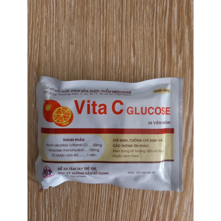 [GIÁ GỐC] Vita C glucose Kẹo Ngậm Bổ sung Vitamin C Tăng đề kháng 24 Viên