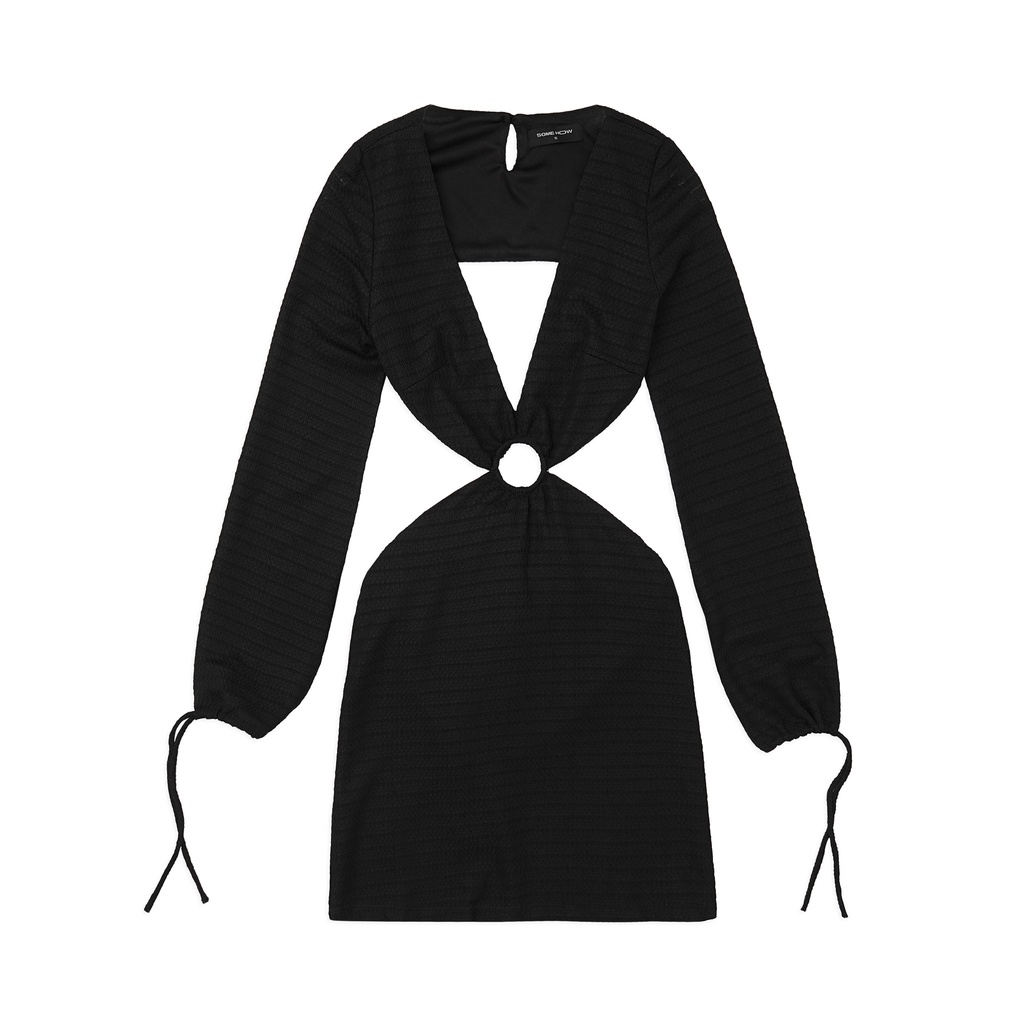 Đầm Nữ Ngắn Waist Cut-out , Chất Vải Thun Knit Mỏng Co Giãn , WDN000090,SOMEHOW